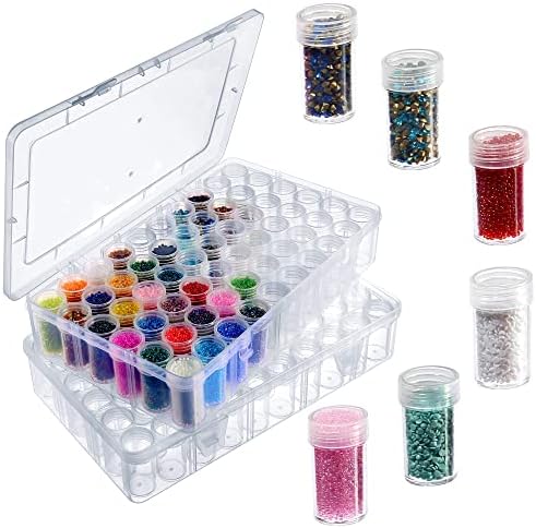 1pack 60 Grids Bead Organizer and Storage Diamond Painting Containers