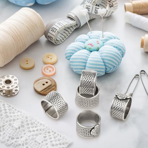 Colaxi 5Pcs Sewing Thimble Sewing Thimble Finger Protector Alloy