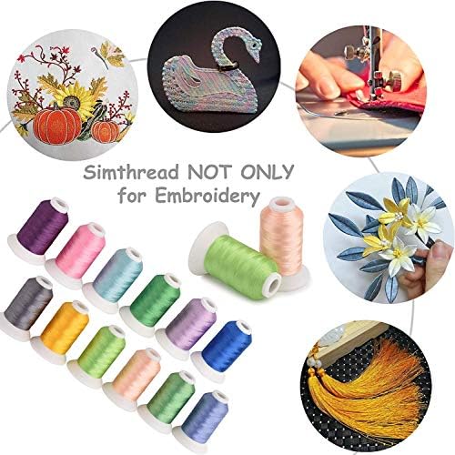 Simthread 63-Color Polyester Embroidery Thread Kit