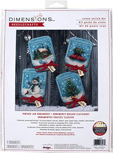 Dimensions 70-08997 Holiday Jar Christmas Ornament Counted Cross