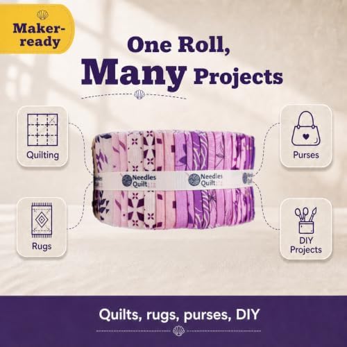Jelly Roll Fabrics for Quilting, 40 Strips 2.5" x 44"