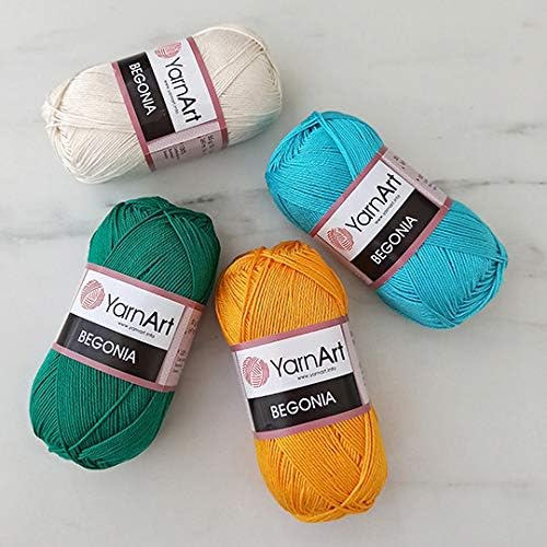 Yarn Art Begonia 100% Mercerized Cotton, Lot of 5 Skein (Pack),Total