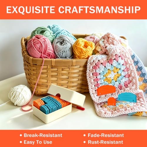 20PCS Knit Blocking Pins Kit, Orange and Blue