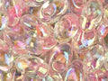 Miyuki Long Magatama Seed Beads 4x7mm - Pink Lined Crystal AB