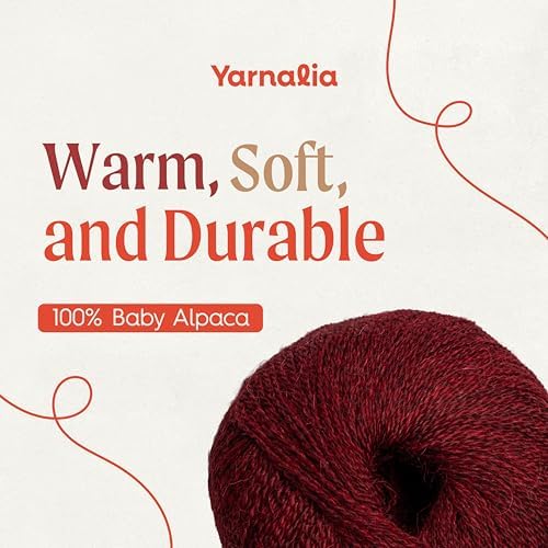 Joy Lace Weight Alpaca Yarn 4-Pack, 100% Baby Alpaca, Ultra-Soft