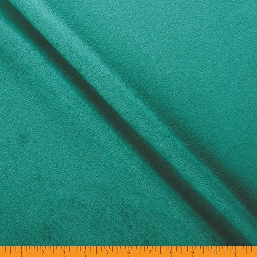 Mook Fabrics Solid Blaze Fleece [60in. Wide], Spruce Cut by The Yard