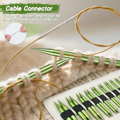 Circular Knitting Needles, 13 Pairs, 4 Inch