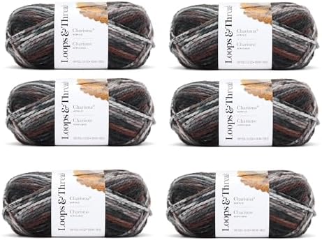 Loops & Threads Charisma Yarn - Multicolor Yarn for Knitting, Crochet