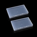 2 Pack Clear Plastic Box Flat Rectangle Storage Case Shallow Bead