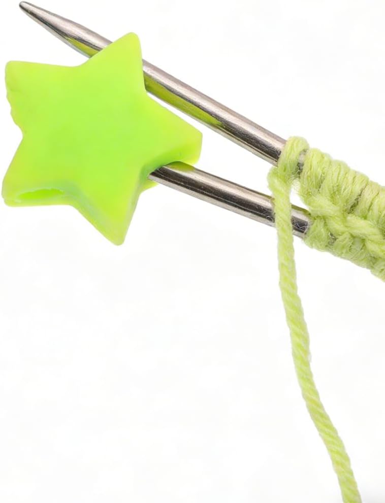 OATIPHO 10pcs Star Knitting Needle Stoppers Silicone End Caps