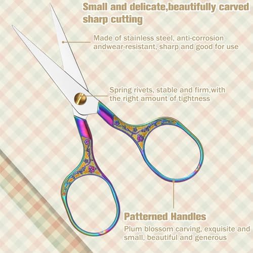 Lanties 12 Pcs Small Sewing Scissors Sharp Embroidery Vintage Crochet