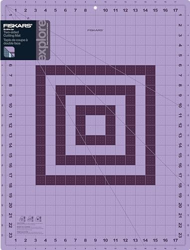 Fiskars 18" x 24" Self Healing Cutting Mat for Sewing, Lilac Mountain
