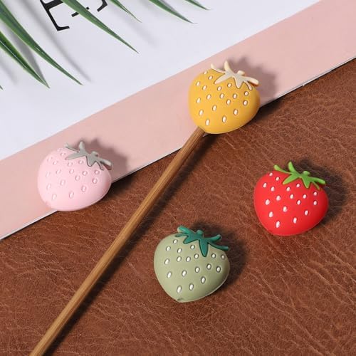 4 Pcs Knitting Needle Point Protectors, Needle Stoppers Cartoon