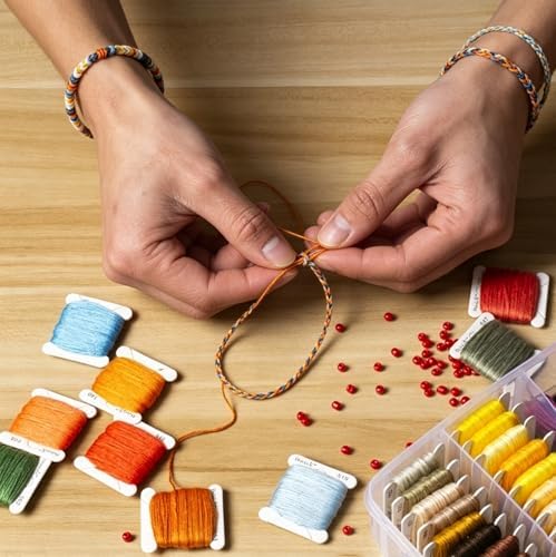 Embroidery Floss Kit with Organizer Box, 110 Colors Plus 24 Black and
