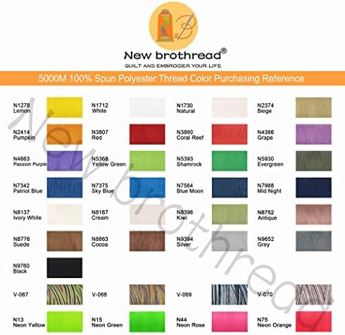 New brothread 4 Large Cones All Purpose Polyester Thread -2White