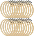 SENJEOK 20 PCS 5 Inch Bamboo Embroidery Hoop, Adjustable Cross Stitch