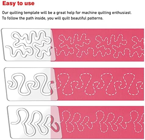 Kapyoo 3Pcs Free Motion Quilting Rulers and Templates Set Quilting