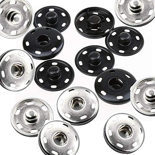 JOSDIOX 12 Sets 25mm Sew-On Snap Buttons
