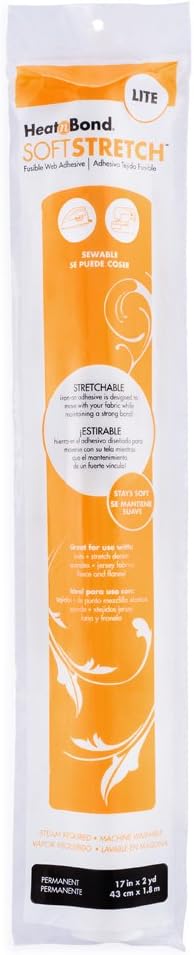 HeatnBond SoftStretch Lite Iron-On Adhesive Adhesive, 17 Inches