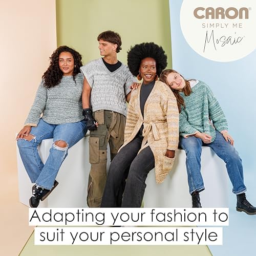 Caron Simply Me Mosaic Yarn for Crocheting & Knitting, Jubilee, 2-Pack