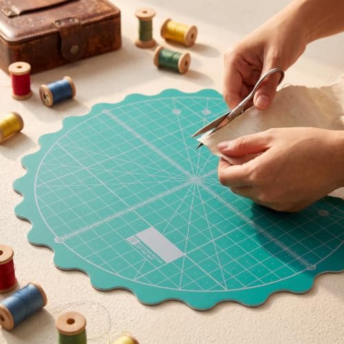 VOSAREA Rotating Cutting Mat Self-Healing Round Rotary Cutting Mat for