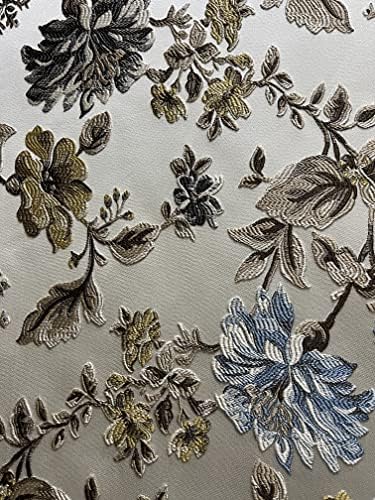 Luxurious Woven Jacquard Floral Design Heavy Furnishing Fabric for