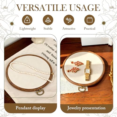 6 Pcs Embroidery Hoop Frame Set, Circle Hoop Ring Cross Stitch Hoop