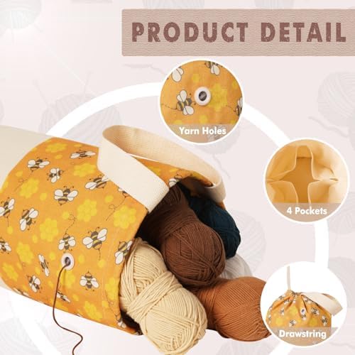 TOGETRUE Yarn Bag, Knitting Crochet Bag, Portable Yarn Storage Bags