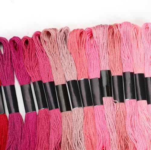 Embroidery Floss 16 Skeins 8.7 Yard Pink Friendship Bracelet String