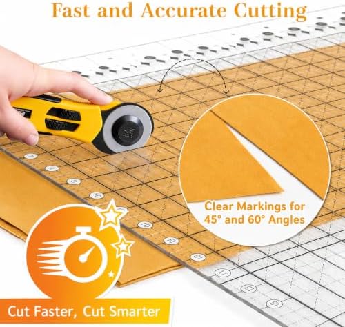 Slotted Quilting Rulers, Hfamvrath 17-3/4in x 22in Extra Large Sewing
