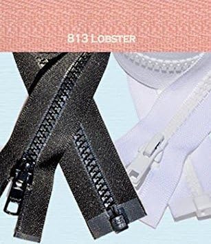 34" Vislon Zipper ~ YKK #5 Molded Plastic ~ Separating - 813 Lobster