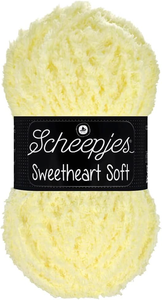 Scheepjes Sweetheart Soft Yarn 100 g Ball, Yellow (025), 1 Count