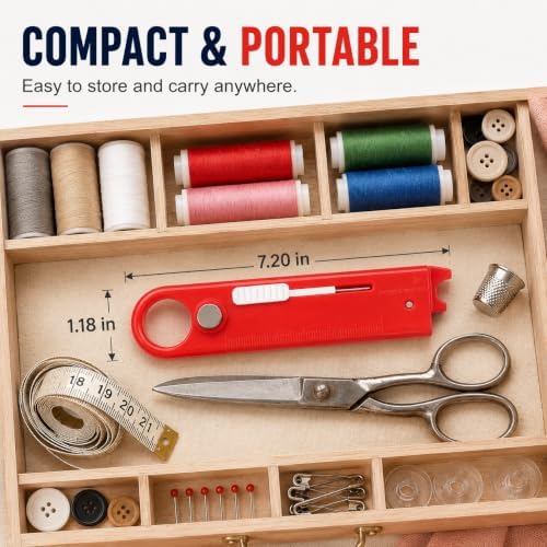 4-in-1 Sewing Threader Tool with Seam Ripper and Magnifying Glass