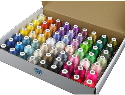 Simthread 63-Color Polyester Embroidery Thread Kit