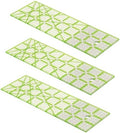 Acrylic Quilting Rulers, Pack of 3 Double-Sided Grid Templates with