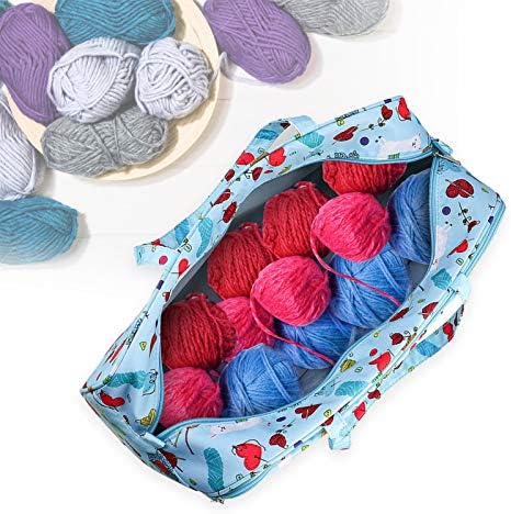 Knitting Bag Travel Yarn Storage-Tote Bag Organizer for Yarn High