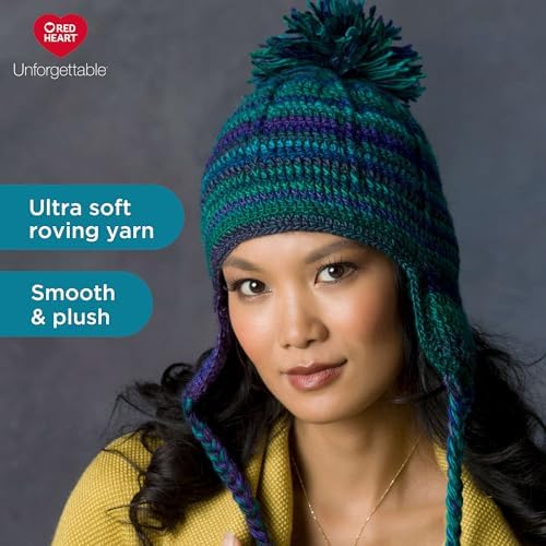 Red Heart Unforgettable Yarn for Crocheting and Knitting, Echo, 3-Pack