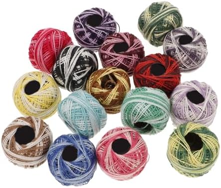 Beavorty Embroidery Thread Set 16 Colors Cotton Floss for Cross Stitch