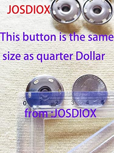 JOSDIOX 12 Sets 25mm Sew-On Snap Buttons
