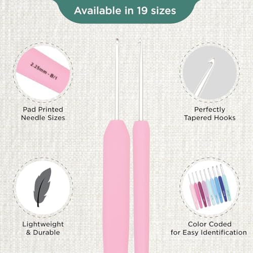 KnitPro Waves 2.0 Single-Ended Crochet Hooks | US Size B (2.25mm)