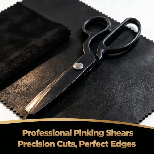 8-Inch Professional Pinking Shears for Fabric Cutting - 5mm Triangle