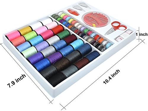 Sewing Kit with 100 Basic Sewing Accessories, 64 Spools of Thread Mini