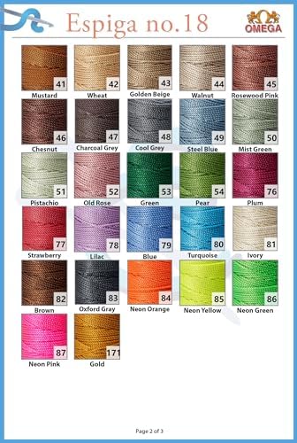 Espiga No.18 Variegated - 100% Nylon Omega String Cord for Knitting