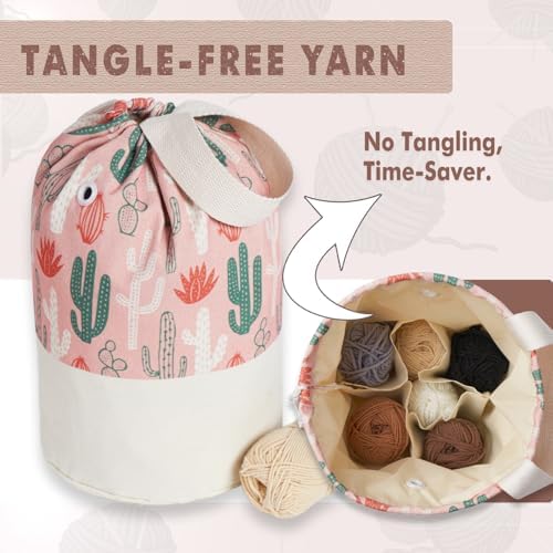 TOGETRUE Yarn Bag, Knitting Crochet Bag, Portable Yarn Storage Bags