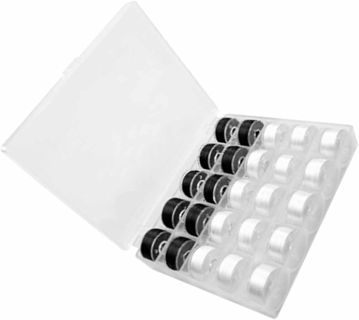 Bobbin Box 25 Slots Transparent Empty Organizer Sewing Craft Storage