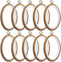 10 Pack Oval Embroidery Hoops 4.3"x5.3", Cross Stitch Hoop Ring for