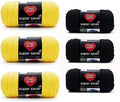 Red Heart Super Saver Bright Yellow Yarn - 3 Pack of 198g/7oz
