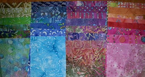 Lot of 100pcs Batik Quilt Blocks, Cotton Fabric Charm Pack, 5" Squares