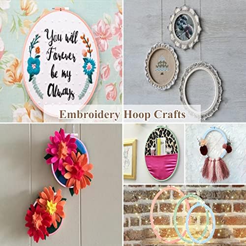 ZOCONE 4 Pcs 4 Size Oval Embroidery Hoops, ABS Plastic Embroidery