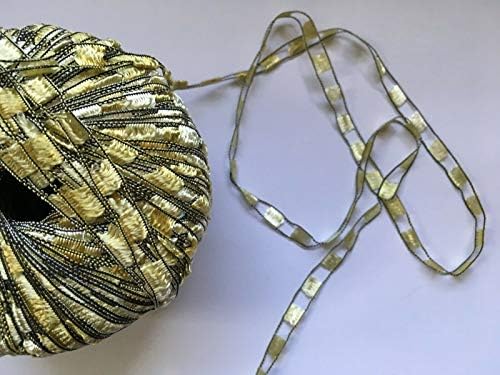 Berlini Ladder Ribbon Maxi Yarn #91 Champagne 50 Gram 98 Yards Pale